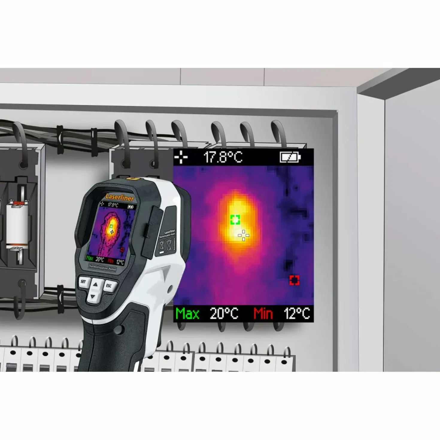 Laserliner 082.074A ThermoVisualizer Pocket Infrarood thermometer
