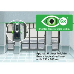 Laserliner CompactLine-Laser G360 Kruislijnlaser set incl. statief in tas - 2 lijnen - 30m - Groen - Bluetooth