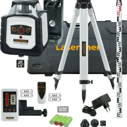 Laserliner Cubus 110 S Rotatielaser set incl. statief en koffer - Rood - 200 m