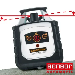 Laserliner Cubus 110 S Rotatielaser set incl. statief en koffer - Rood - 200 m