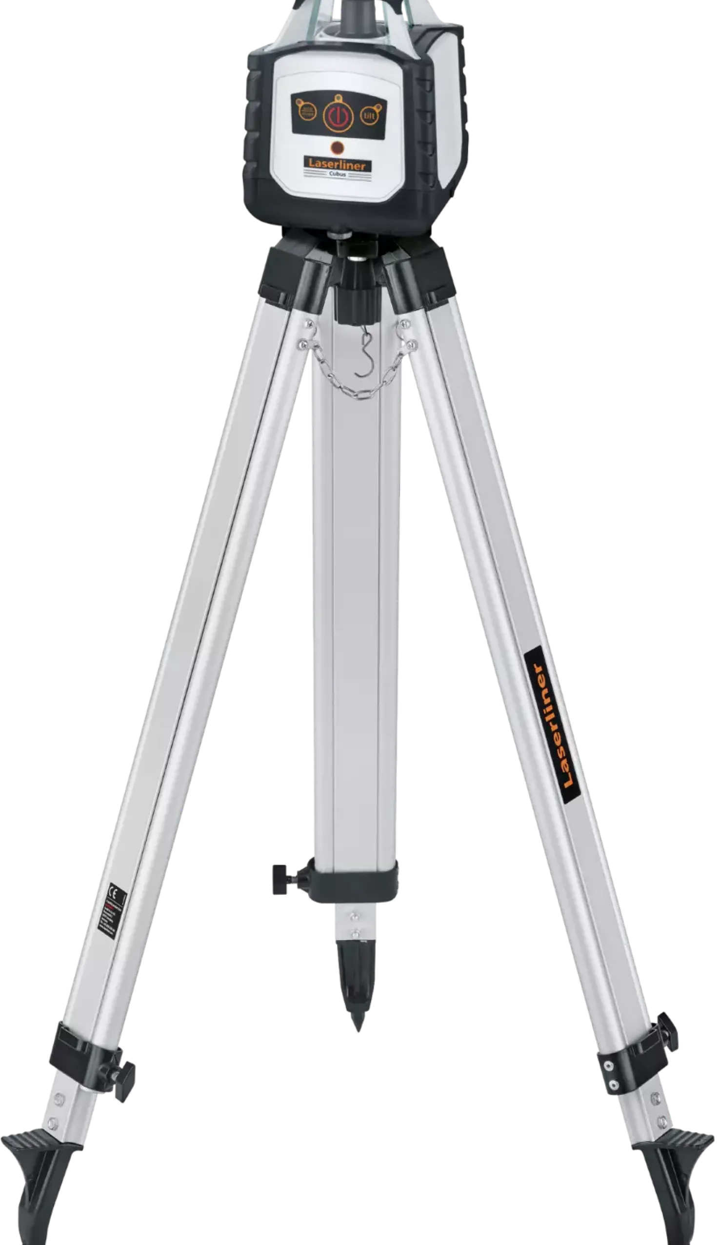 Laserliner Cubus 210 S Roterende laser set incl. statief, ontvanger en meetlat in koffer - Rood - 200 m - IP66
