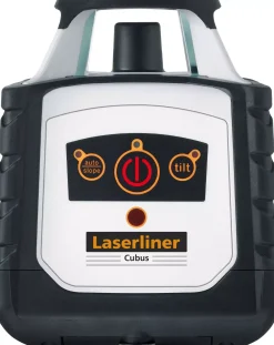 Laserliner Cubus 210 S Roterende laser set incl. statief, ontvanger en meetlat in koffer - Rood - 200 m - IP66