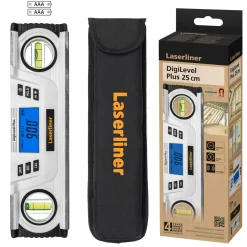 Laserliner DigiLevel Plus 25 Digitale waterpas in tas - magnetisch - 250mm