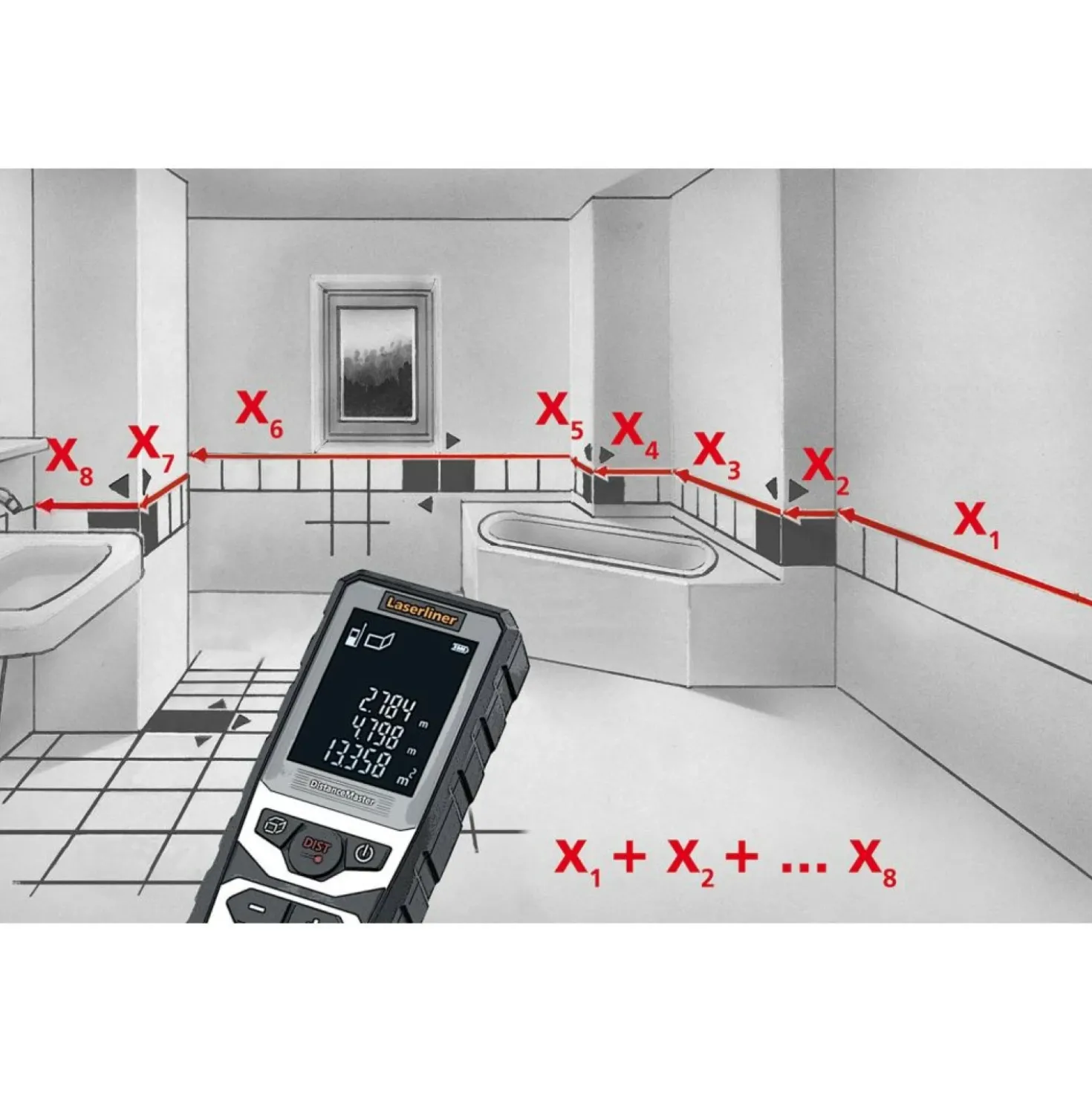 Laserliner DistanceMaster 50 Afstandsmeter - 50m - IP65