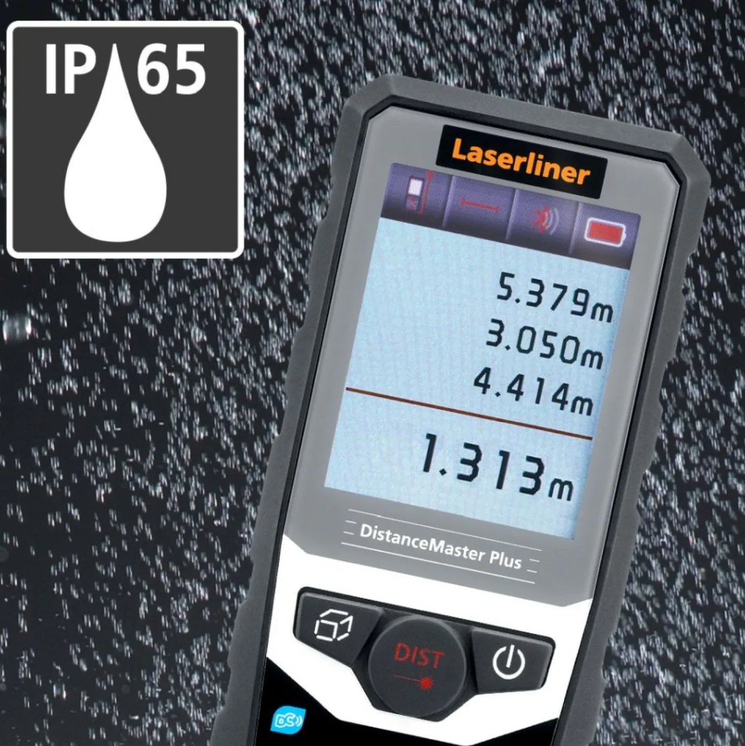 Laserliner DistanceMaster Plus 100 Afstandsmeter - 100m - Bluetooth - IP65
