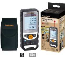 Laserliner Distancemaster Plus 80 Afstandsmeter in tas - 80m - rood - Bluetooth - IP65