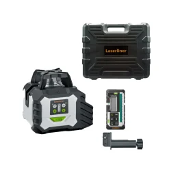 Laserliner Duraplane GMX-18V 360° Kruislijnlaser incl. ontvanger in koffer - 3 lijnen - groen - 60m - IP54