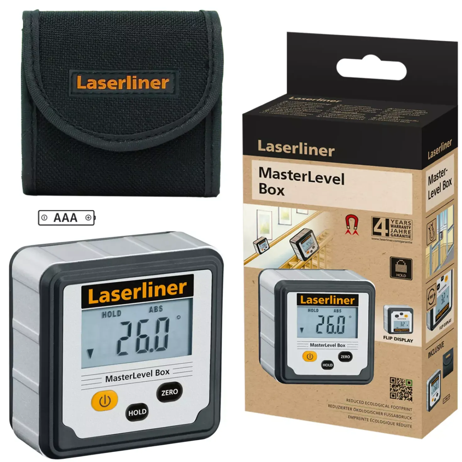 Laserliner MasterLevel Box Digitale waterpas in tas - magnetisch - 59mm