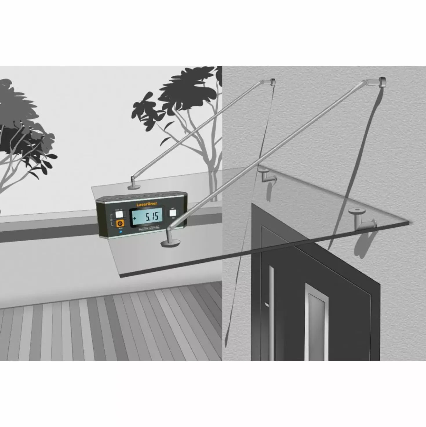 Laserliner MasterLevel Compact Plus Digitale waterpas - magnetisch - Bluetooth - 152mm