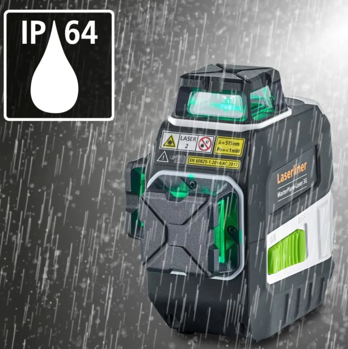 Laserliner MasterPlane-Laser 3G Pro 360° Kruislijnlaser set in L-boxx - 3 lijnen - groen - 3x 55m - IP64 + VarioStand L Laserstatief