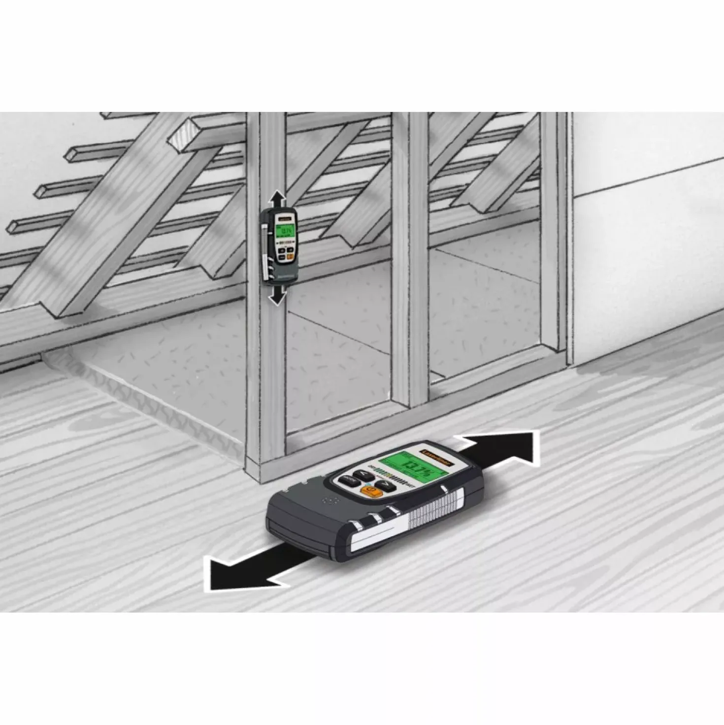 Laserliner MoistureMaster Compact Plus Vochtigheidsmeter met bluetooth