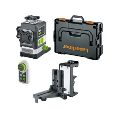Laserliner PowerPlane-laser 3G Pro Multi-18V Kruislijnlaser in L-Boxx - 3 lijnen - groen - 60m