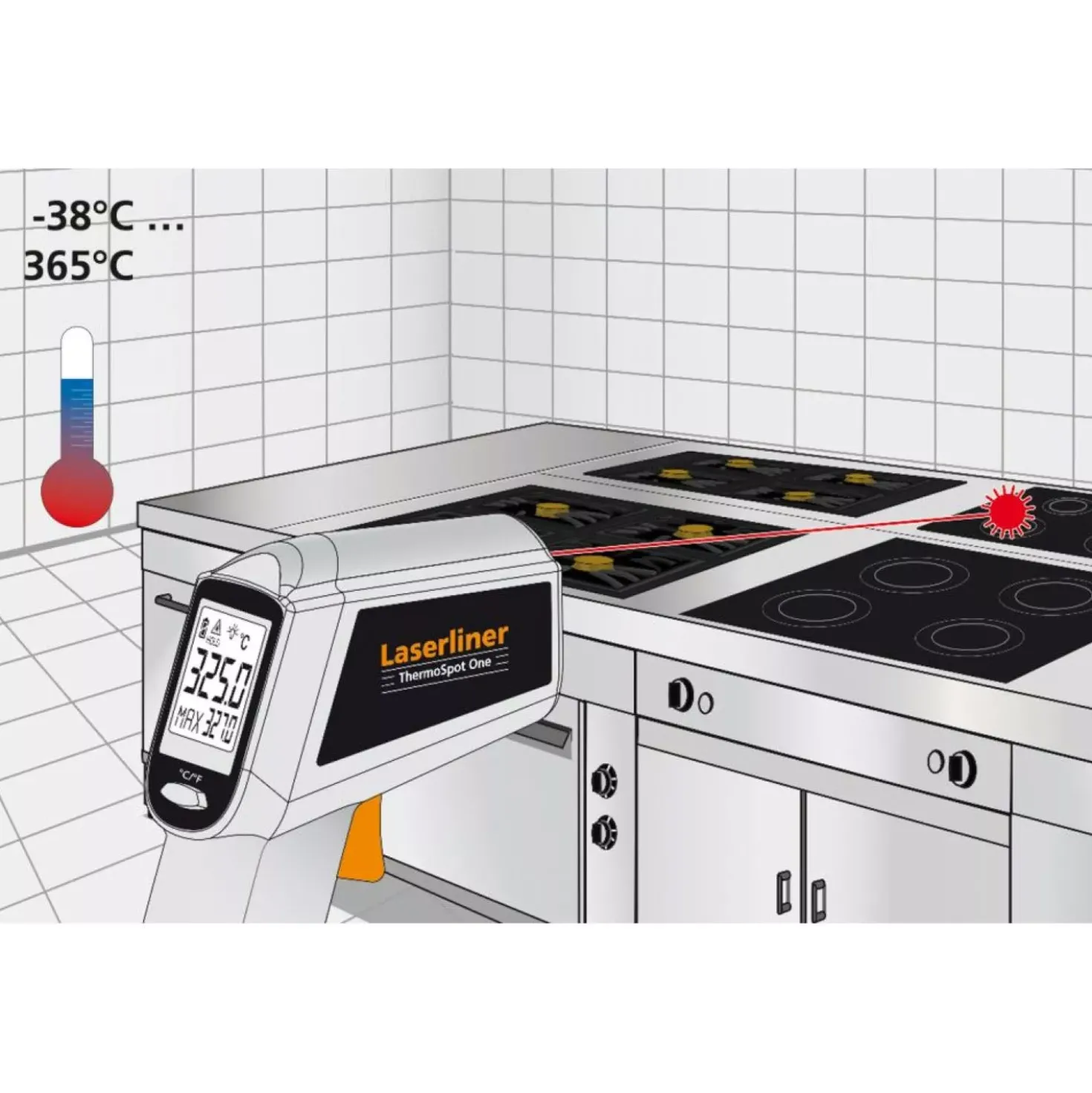 Laserliner ThermoSpot One Infrarood Thermometer met laser