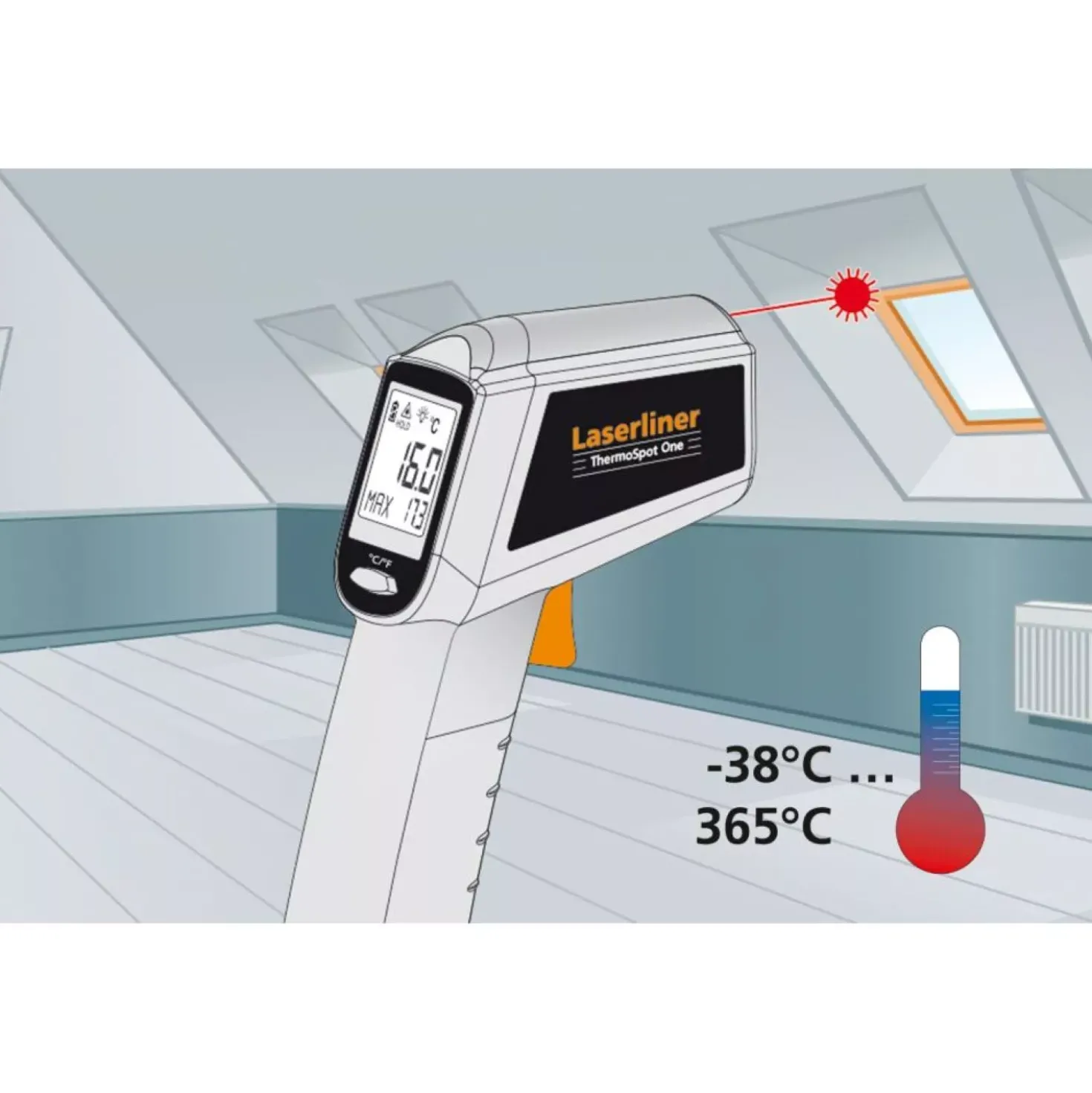 Laserliner ThermoSpot One Infrarood Thermometer met laser