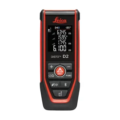 Leica D2-2 Afstandsmeter in tas - Bluetooth / NFC - rood - 150m - IP54