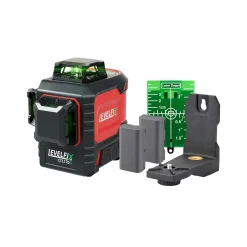Levelfix CCL170G Kruislijnlaser set incl. statief in koffer - 3x360° - groen - 30m - IP54
