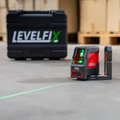Levelfix CL130G Kruislijnlaser in koffer - 2 lijnen - groen - 30m - IP54