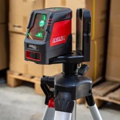 Levelfix CL130G Kruislijnlaser in koffer - 2 lijnen - groen - 30m - IP54