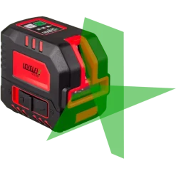Levelfix CL120G Kruislijnlaser set incl. statief in tas - 2 lijnen - groen - 40m - IP54
