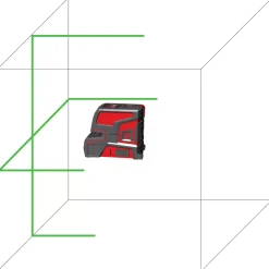 Levelfix CL202G Zelfnivellerende kruislijnlaser in tas - Groen - 40m