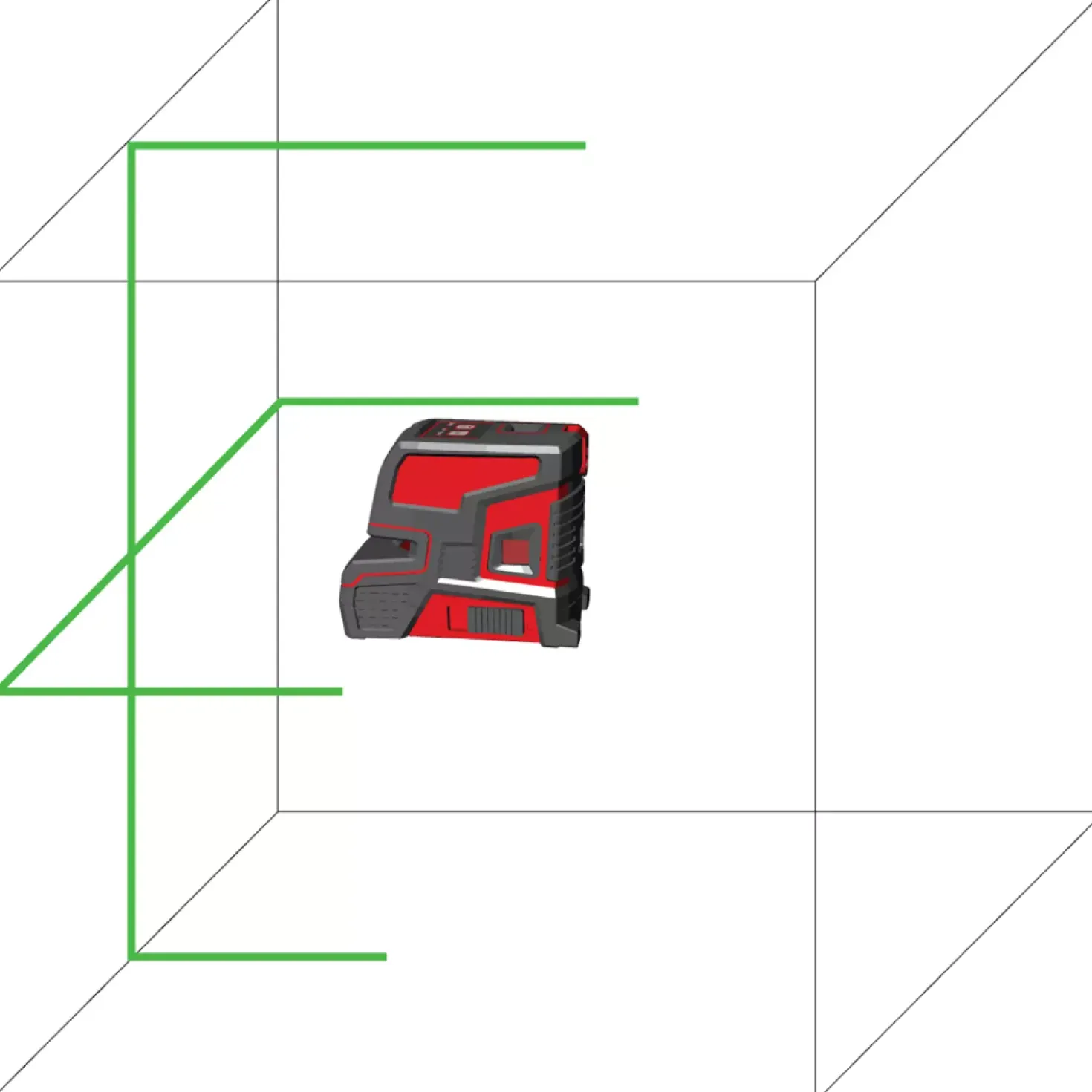 Levelfix CL202G Zelfnivellerende kruislijnlaser in tas - Groen - 40m