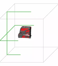 Levelfix CL202G Zelfnivellerende kruislijnlaser in tas - Groen - 40m