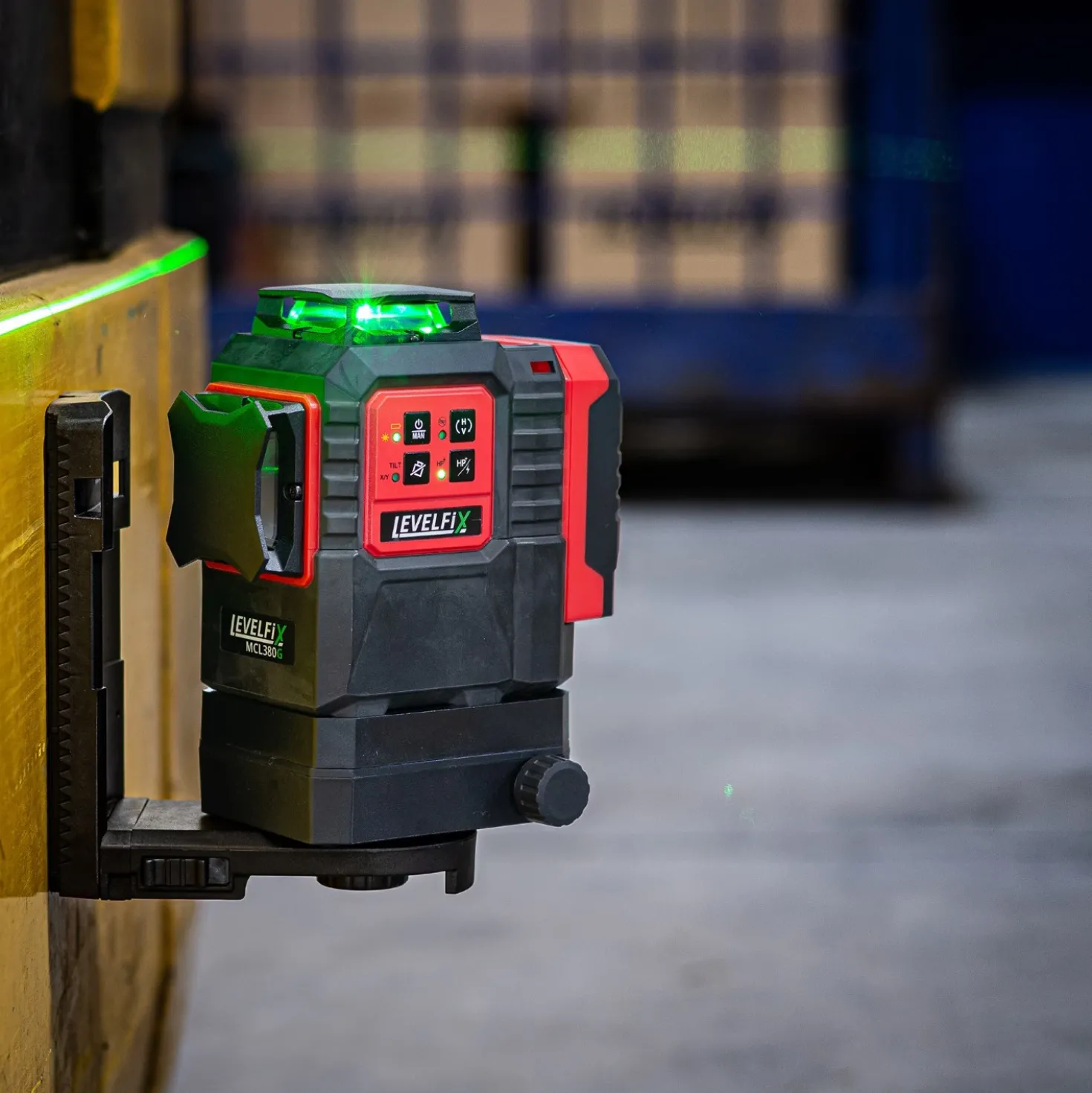 Levelfix MCL380G 360° Kruislijnlaser - 3 lijnen - groen - 40m - IP65