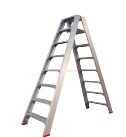 Little Jumbo 4741000208 SuperPRO Dubbele trap - Aluminium - 2 x 8 treden - max. werkhoogte 1. 95 m.