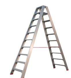 Little Jumbo 4741000210 SuperPRO Dubbele trap - Aluminium - 2 x 10 treden - max. werkhoogte 2.45 m.