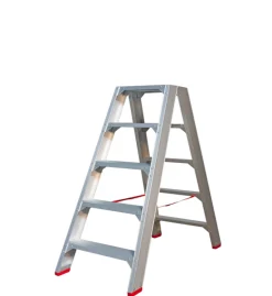 Little Jumbo 4741000205 SuperPRO Dubbele trap - Aluminium - 2 x 5 treden - max. werkhoogte 1.20 m.