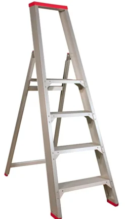 Little Jumbo 4741000104 SuperPRO Trap - Enkel - Aluminium - 4 treden - max. werkhoogte 0.95 m.