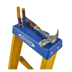 Little Jumbo 1277170818 Werner Platform Trap - Enkel - Fiberglas - 1 x 8 treden - max. werkhoogte 3,67m