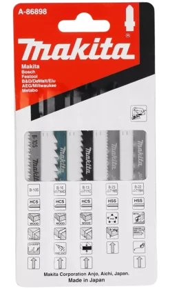 Makita A-86898 5 delig Decoupeerzaagblad set - Hout / Metaal / Kunststof
