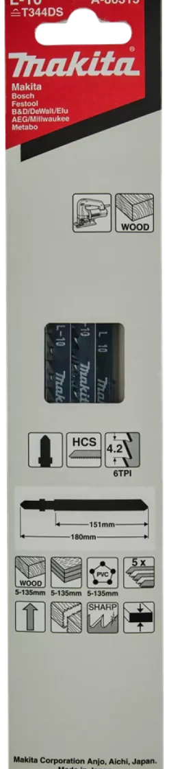 Makita A-86315 HCS Decoupeerzaagblad - 151mm - Hout / Kunststof (5st)