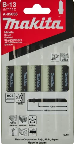 Makita A-85656 HCS Decoupeerzaagblad B13 - grof - Hout / Kunststof (5st)