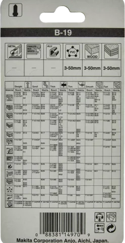 Makita A-85715 HCS Decoupeerzaagblad B19 - splintervrij - Hout / Kunststof / Laminaat (5st)