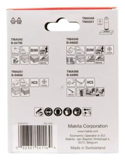 Makita B-67505 4-delige Zaag-/schraapset multitool