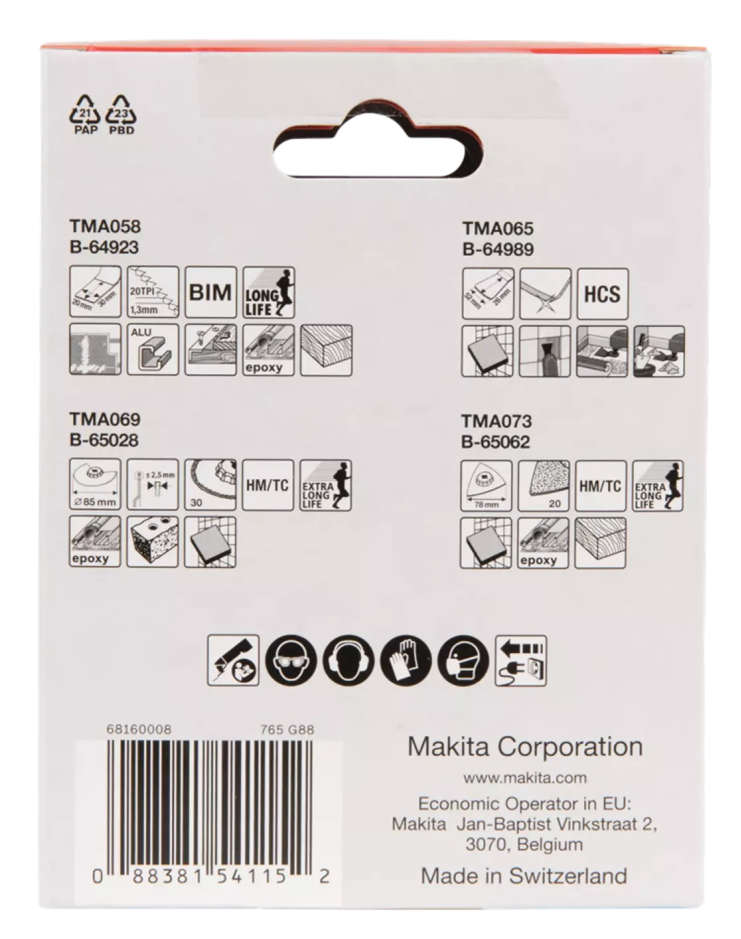 Makita B-67496 4-delige Zaagset multitool