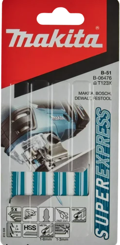 Makita B-06476 HSS Decoupeerzaagblad B51 - Metaal / Aluminium (5st)