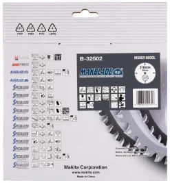 Makita B-32502 Makblade-Plus afkortzaagblad voor Hout - 216 x 30 x 60T