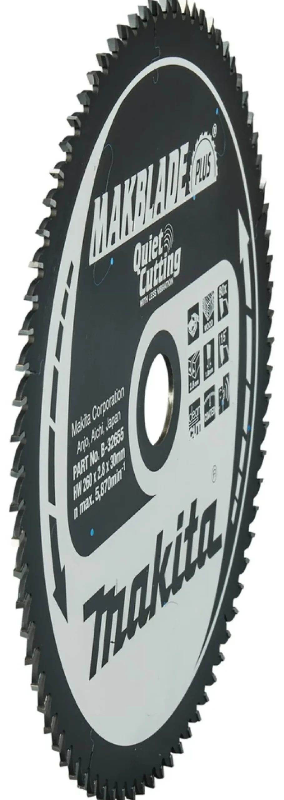 Makita B-32655 Makblade tafelzaagblad voor Hout - 260 x 30 x 80T