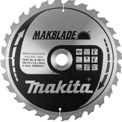 Makita B-46187 Makblade tafelzaagblad voor Hout - 315 x 30 x 48T