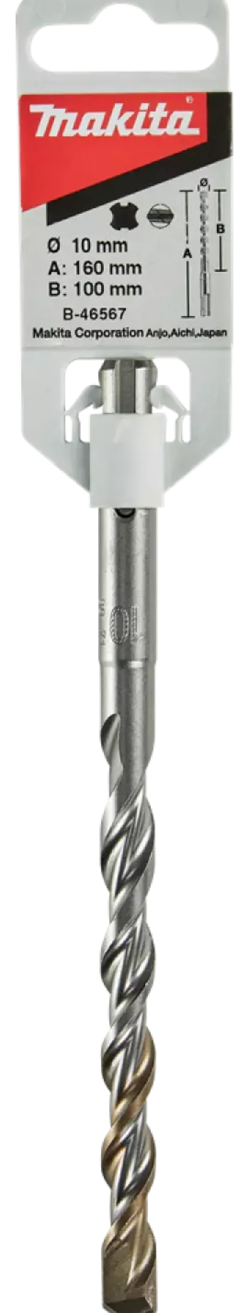 Makita B-46567 SDS-Plus Betonboor - 2 snijvlakken - 10 x 100 x 160mm
