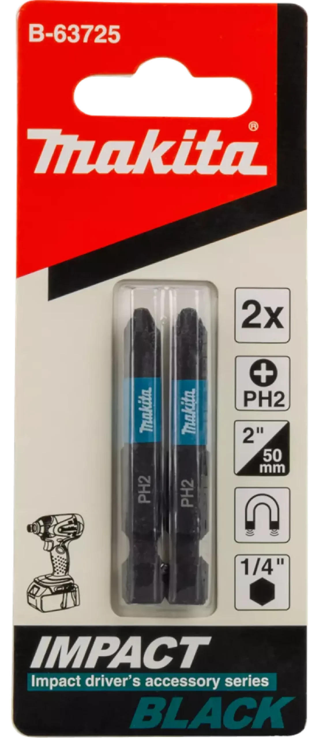 Makita B-63725 Slagschroefbit PH2x50mm