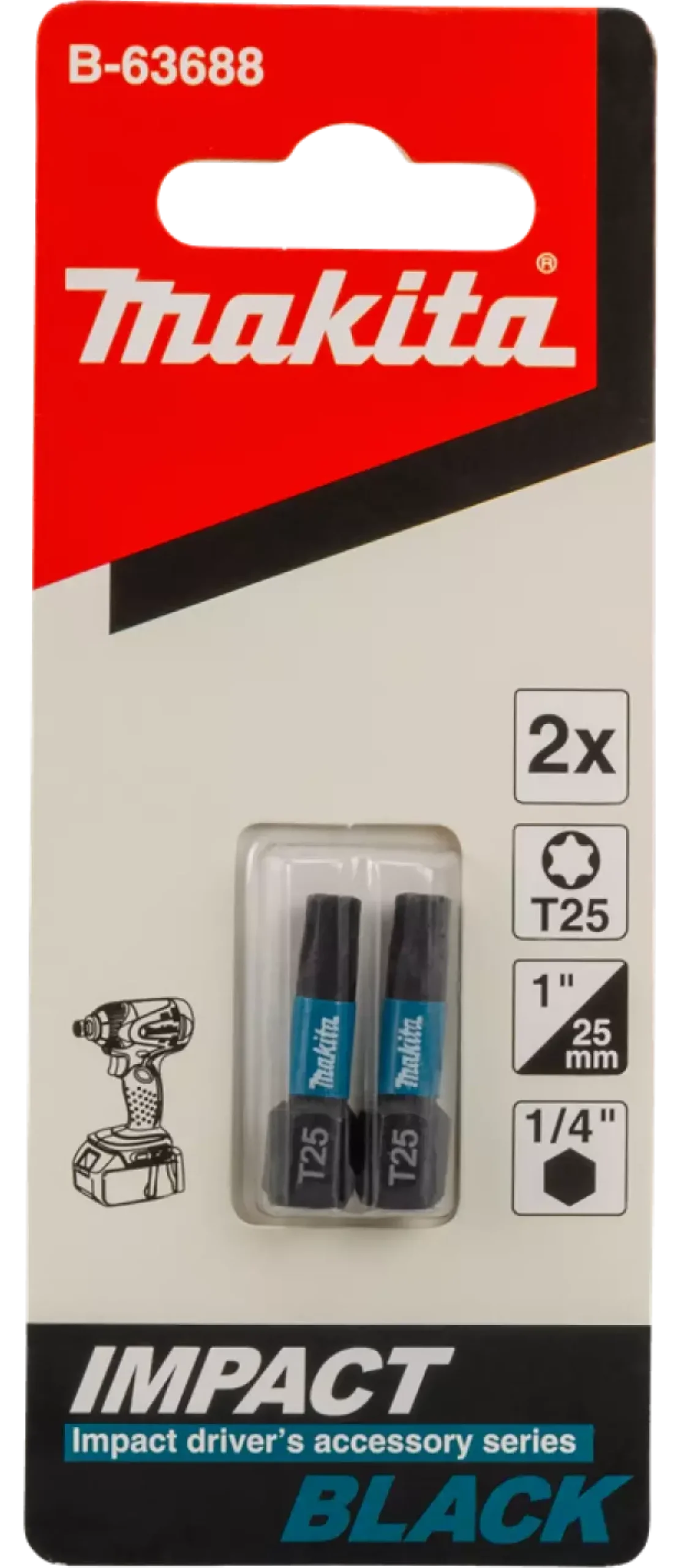 Makita B-63688 Slagschroefbit T25x25mm
