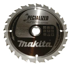 Makita B-33093 Specialized cirkelzaagblad voor Hout(noest/spijker) - 165 x 20 x 24T
