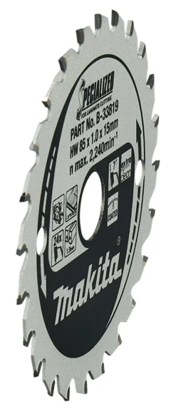 Makita B-33819 Specialized cirkelzaagblad voor Laminaat - 85 x 15 x 24T