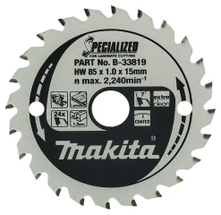 Makita B-33819 Specialized cirkelzaagblad voor Laminaat - 85 x 15 x 24T