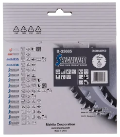 Makita B-33685 Specialized cirkelzaagblad Vezelcementplaat - 165 x 20 x 4T