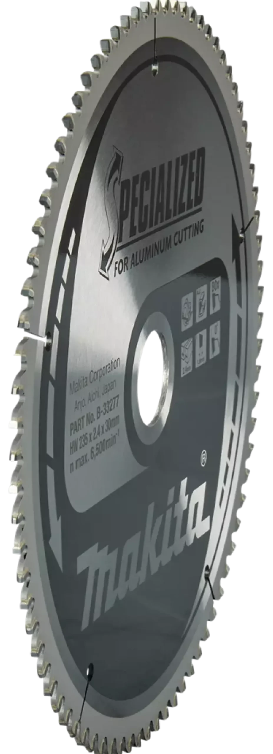 Makita B-33277 Specialized cirkelzaagblad Aluminium - 235 x 30 x 80T